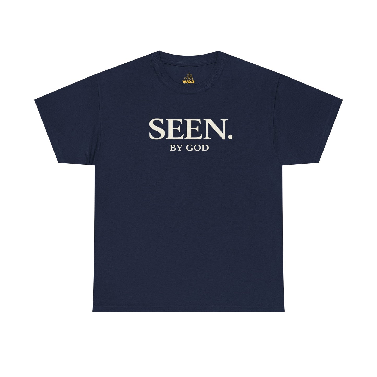 SEEN. BY GOD. Christian T-Shirt – Minimalist Faith Statement Tee