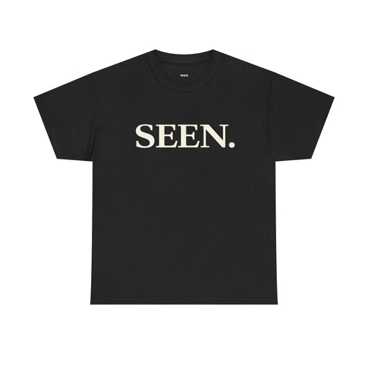 SEEN. MINIMALIST GRAPHIC T-SHIRT — PREMIUM TEE | IDENTITY STATEMENT