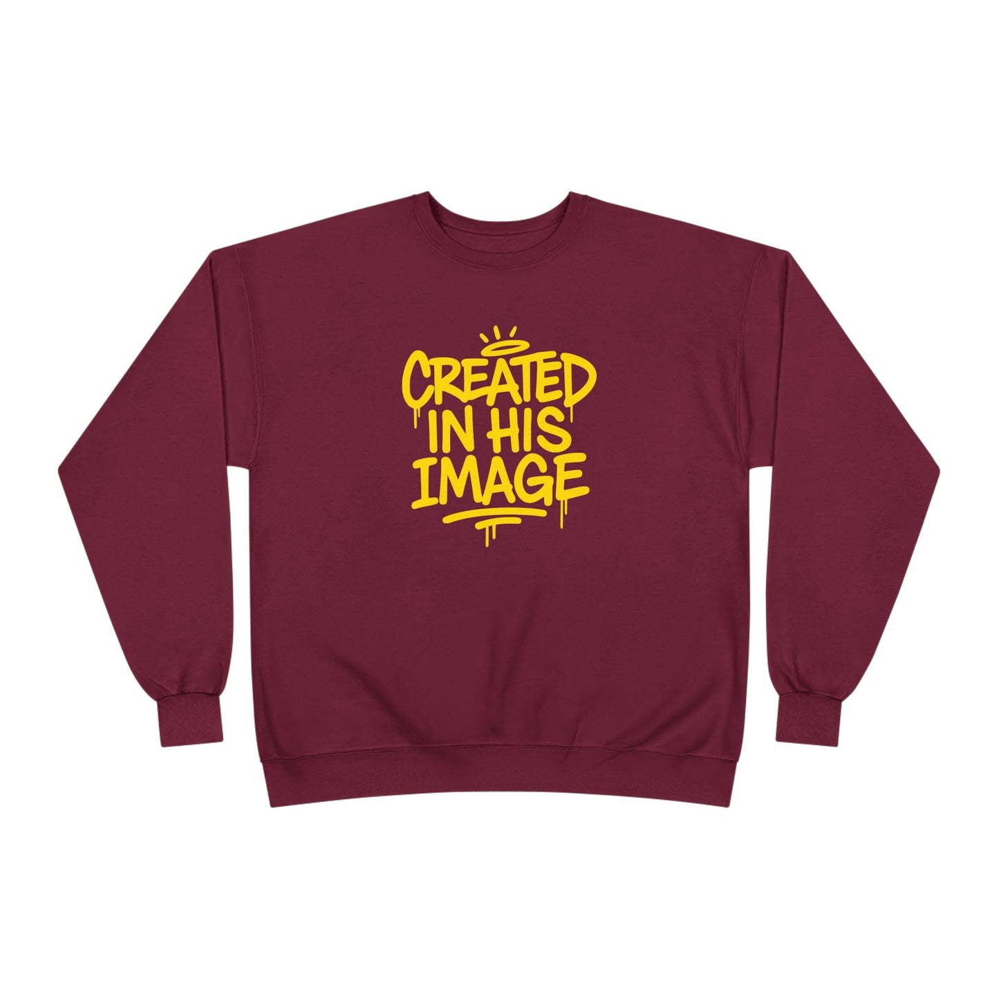 Created In His Image Unisex Sweatshirt — Genesis 1:27 Inspirational Graphic