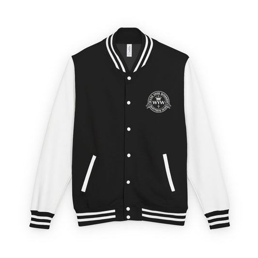 WYW Varsity Jacket — Matthew 18:20 Inspirational Letterman