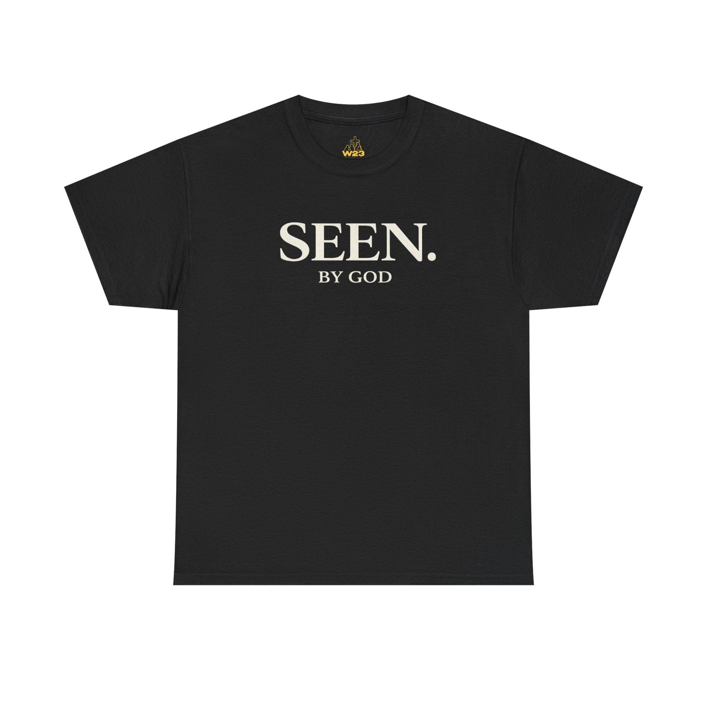 SEEN. BY GOD. Christian T-Shirt – Minimalist Faith Statement Tee