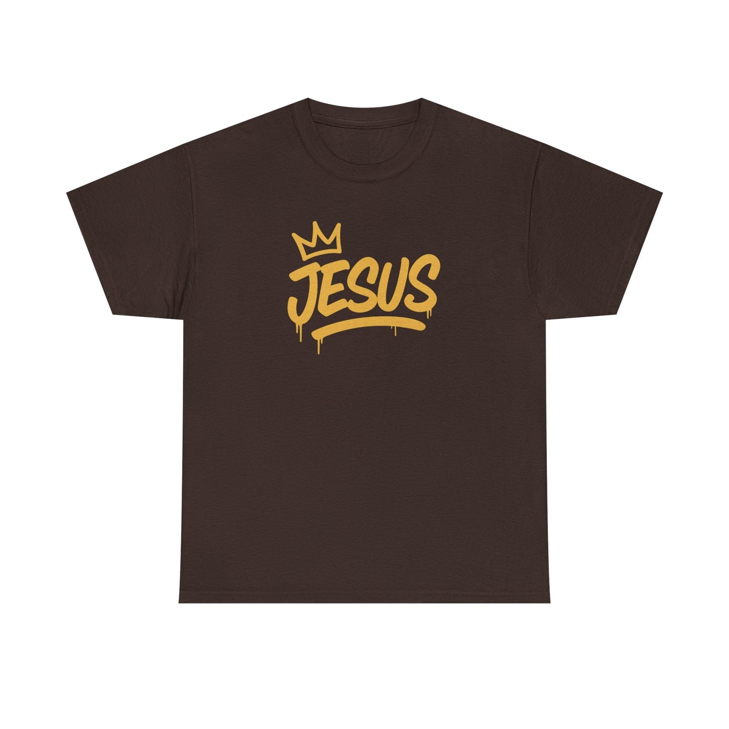 Jesus Crown Tee — Gold Script Inspirational T-Shirt