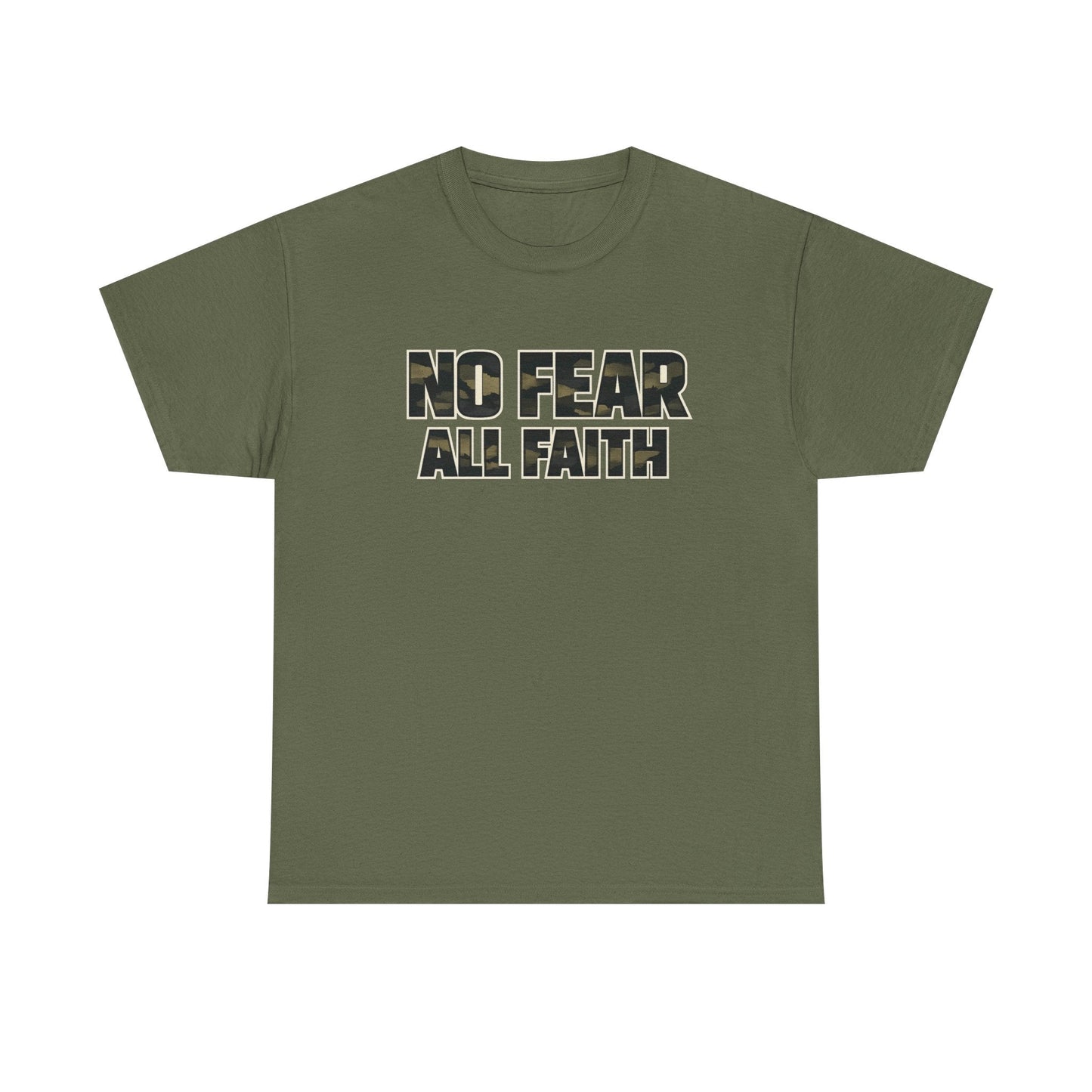 No Fear All Faith T-Shirt — 2 Timothy 1:7 Inspirational Graphic Tee