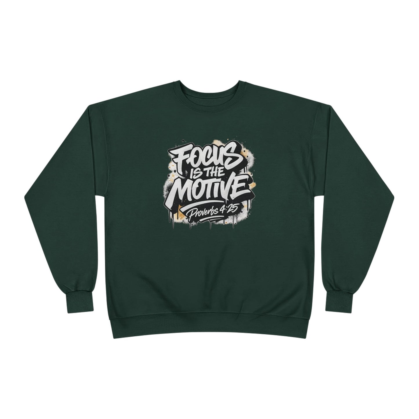 Focus Is The Motive Crewneck — Faith-Driven Motivational Sweatshirt