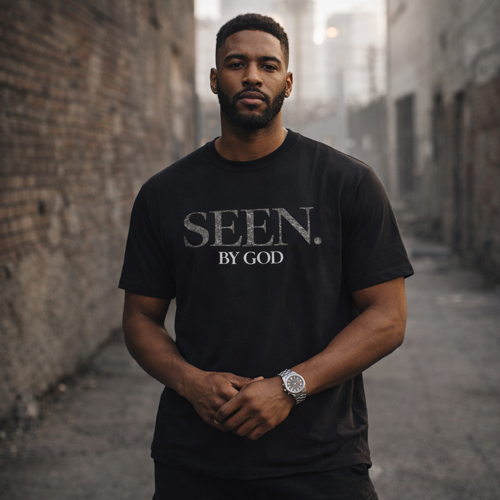 SEEN. BY GOD – Premium Black Faith Streetwear T-Shirt