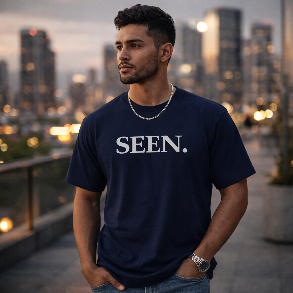 SEEN. MINIMALIST GRAPHIC T-SHIRT — PREMIUM TEE | IDENTITY STATEMENT